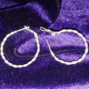 Sterling Silver Hoop Earrings.